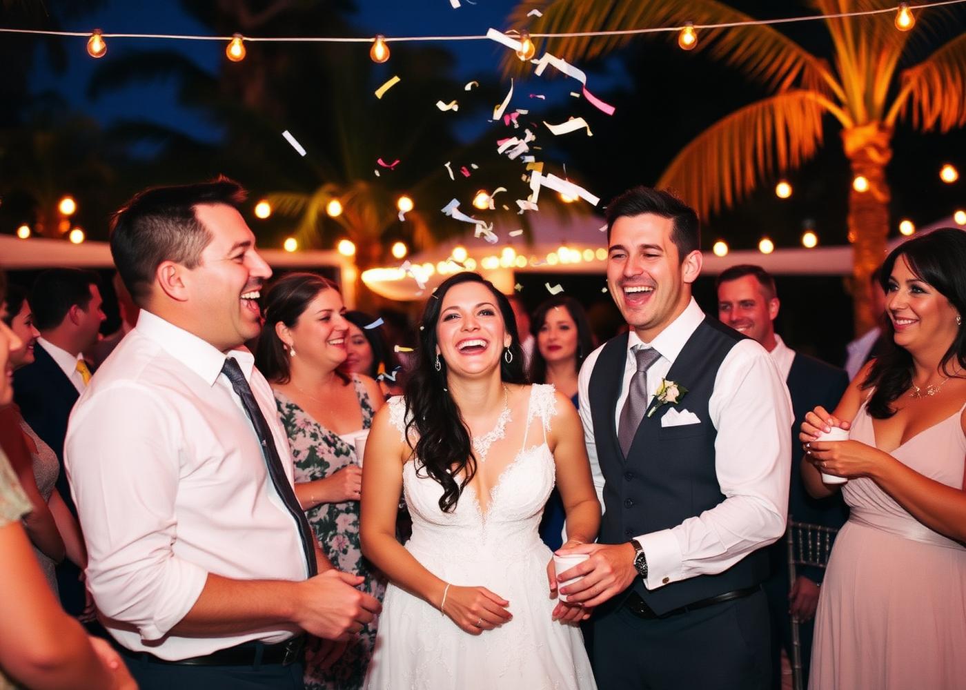 Confetti moment on the dance floor